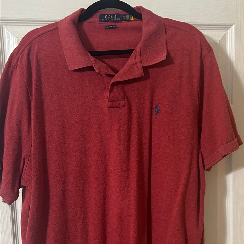 Polo by Ralph Lauren Deep Red Short-Sleeve Polo with Navy Pony